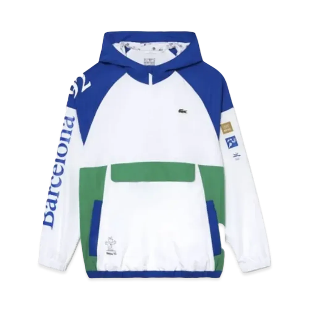 LACOSTE 1992 Barcelona Olympic Heritage Wind Breaker "White"