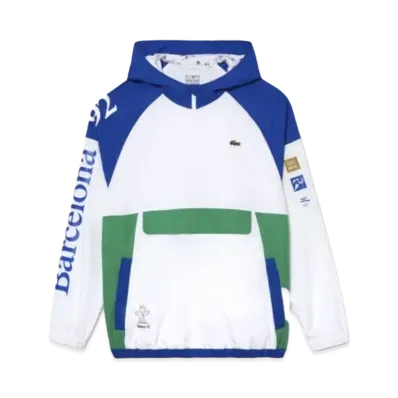 LACOSTE 1992 Barcelona Olympic Heritage Wind Breaker "White"