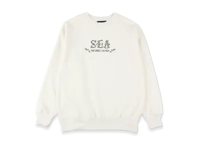 WIND AND SEA Hand Stitch Logo Crewneck Sweatshirt "White"