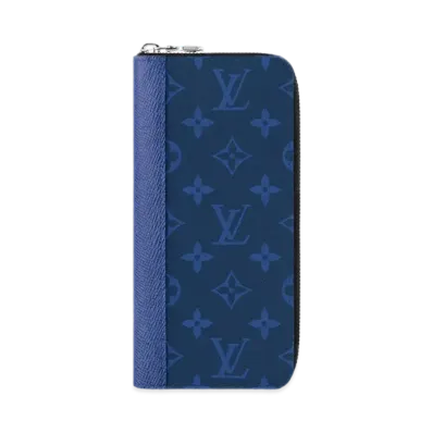 Louis Vuitton Zippy Wallet Vertical Taigarama "Cobalt"