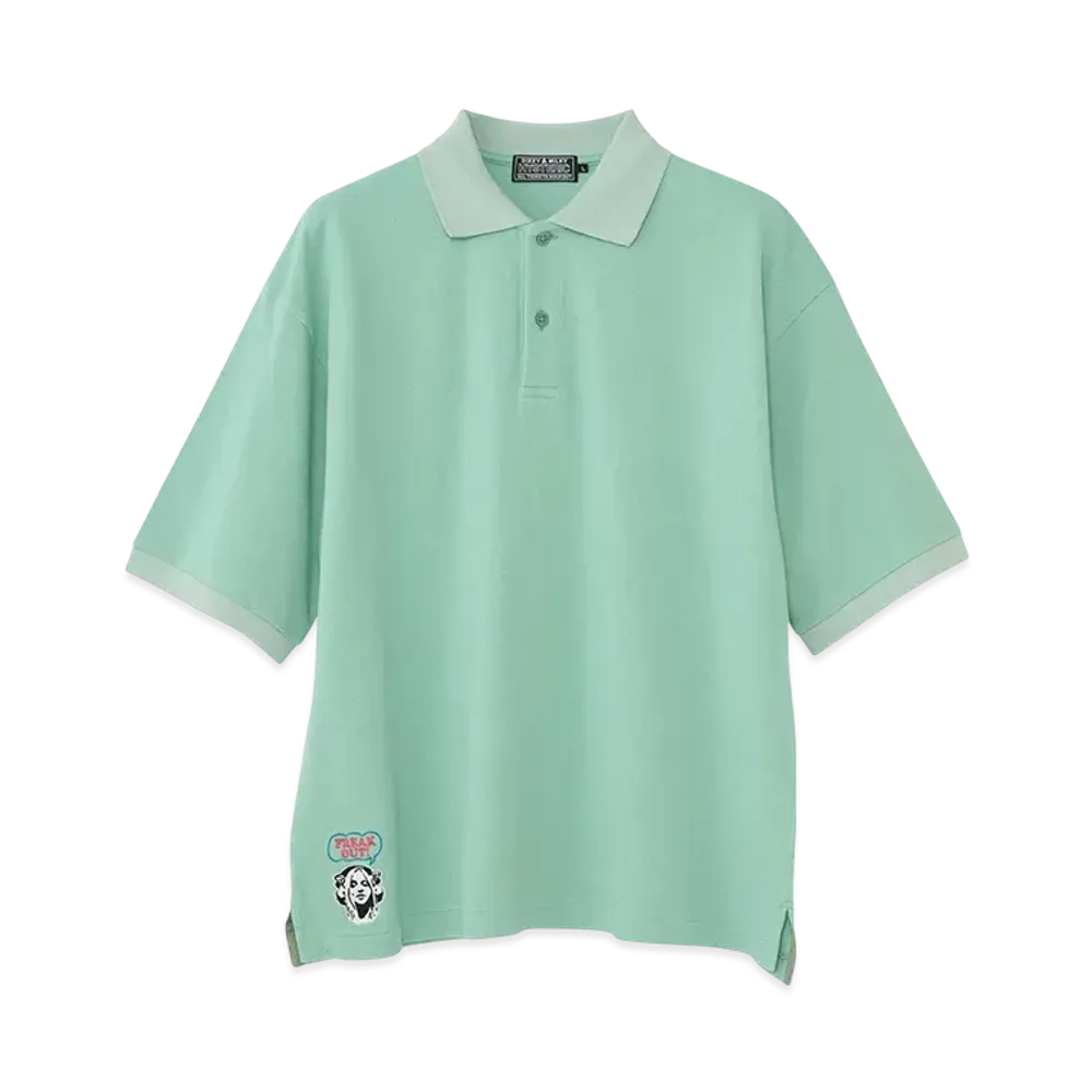 HYSTERIC GLAMOUR Freak Out Embroidery Polo Shirt "Green"