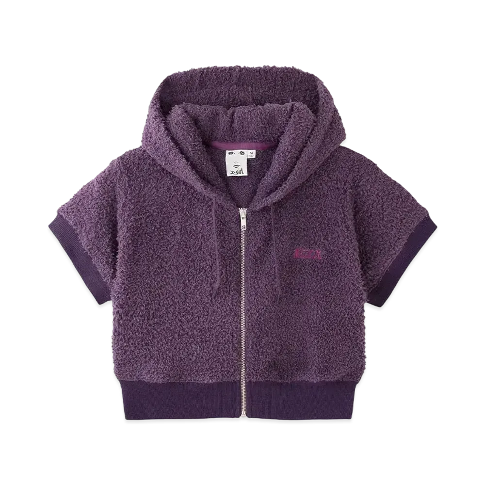 X-Girl Telly Cloth Zip Up Hoodie "Purple"