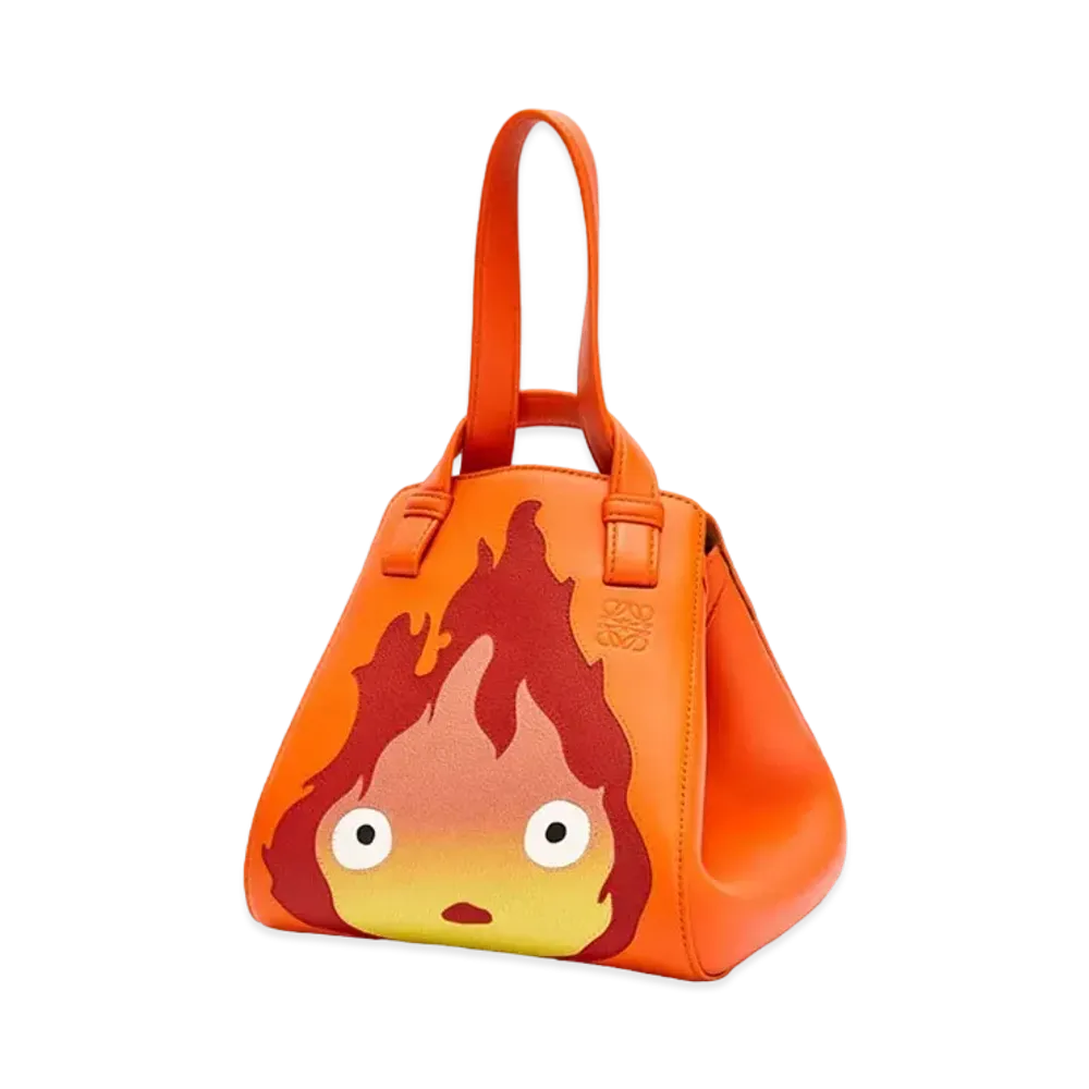LOEWE x Howl's Moving Castle Calcifer Hammock Nugget Bag In Satin Calfskin Online Exclusive "Orange"