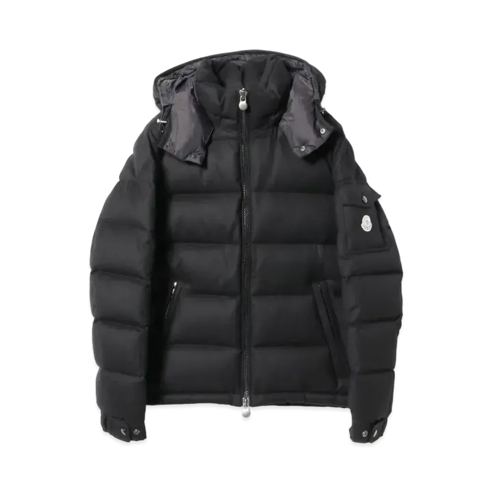 MONCLER Montgenevre Flannel Hooded Down Jacket "Black"