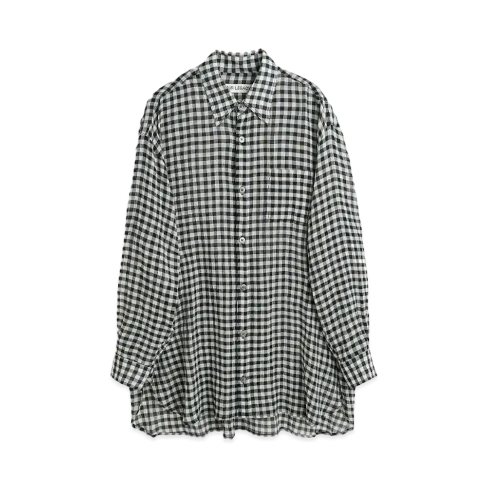 OUR LEGACY Darling Shirt Table Cloth Check "Black/White"