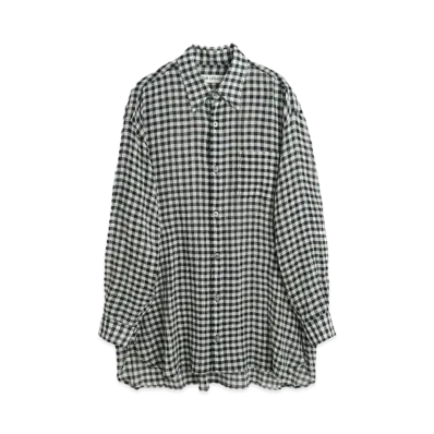 OUR LEGACY Darling Shirt Table Cloth Check "Black/White"