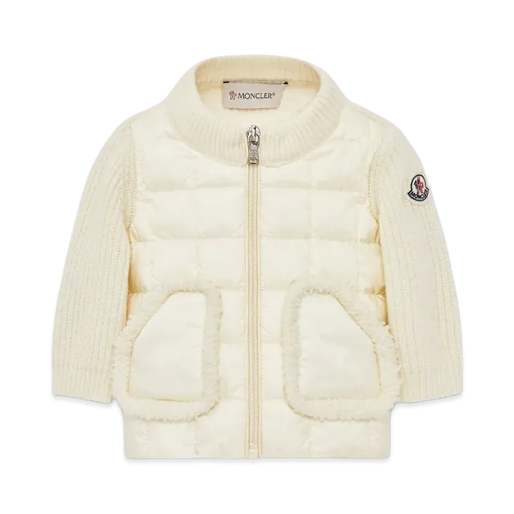 MONCLER Kids Down Cardigan "White"