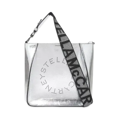 STELLA McCARTNEY Stella Logo Shoulder Bag "Metallic Silver"