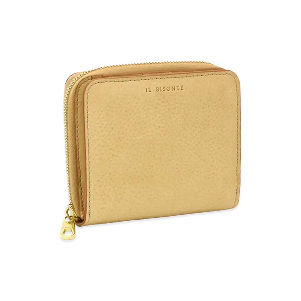 IL BISONTE Mediterranea Round Zip Wallet "Natural"