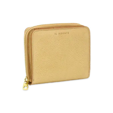 IL BISONTE Mediterranea Round Zip Wallet "Natural"