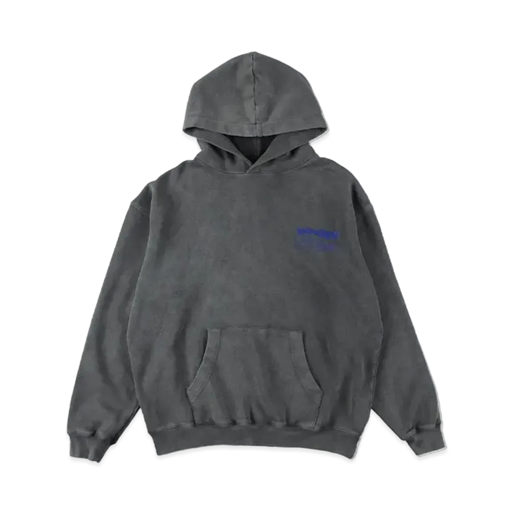 WIND AND SEA Smooth Pigment Dye Hoodie "Charcoal"