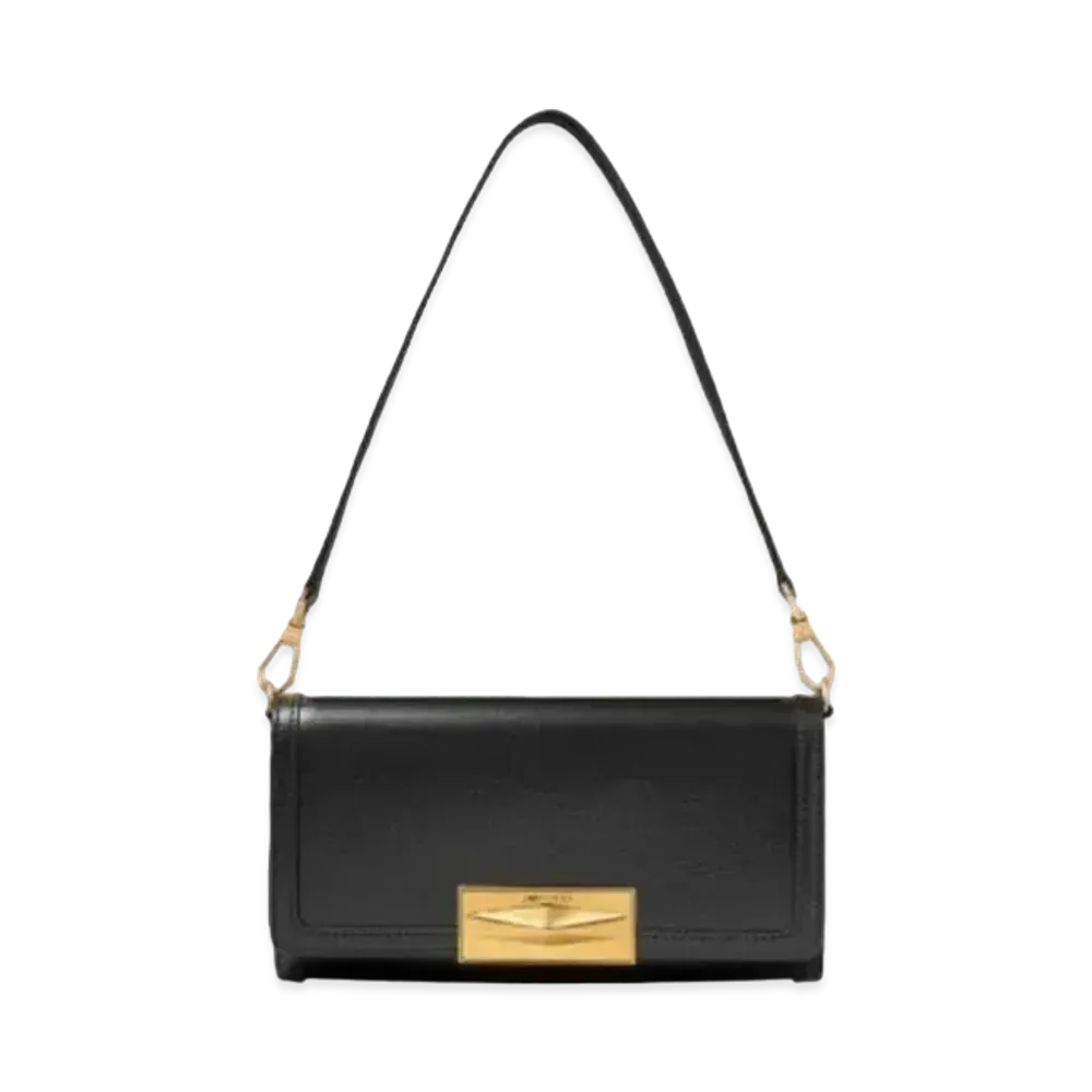 Jimmy Choo Diamond Mini Shoulder Calf Leather Mini Shoulder Bag "Black"