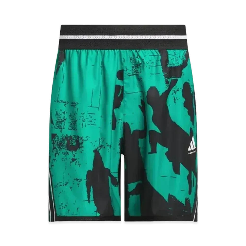 adidas Crazy Light All-Over Print Shorts "Glory Green/Black"
