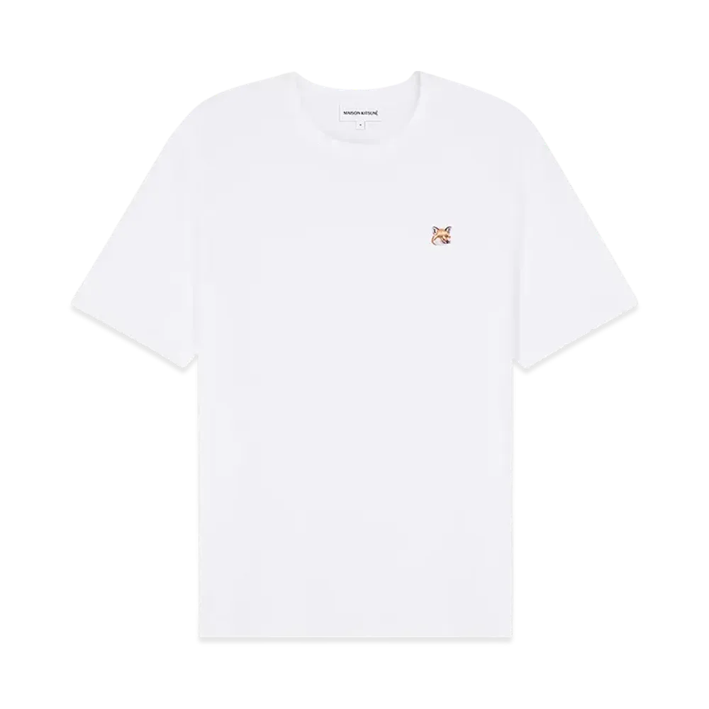 Maison Kitsune Fox Head Patch Regular T-shirt "White"