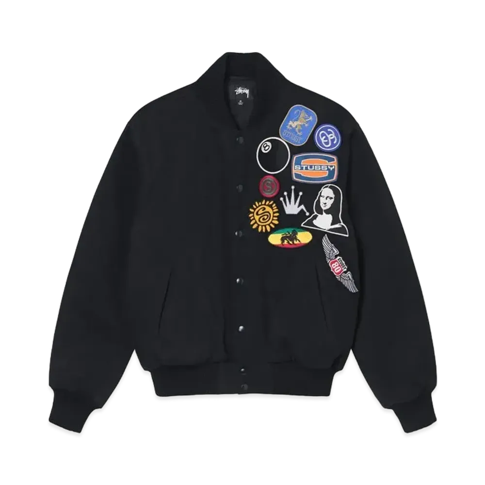 Stussy Souvenir Stadium Bomber Jacket "Black"