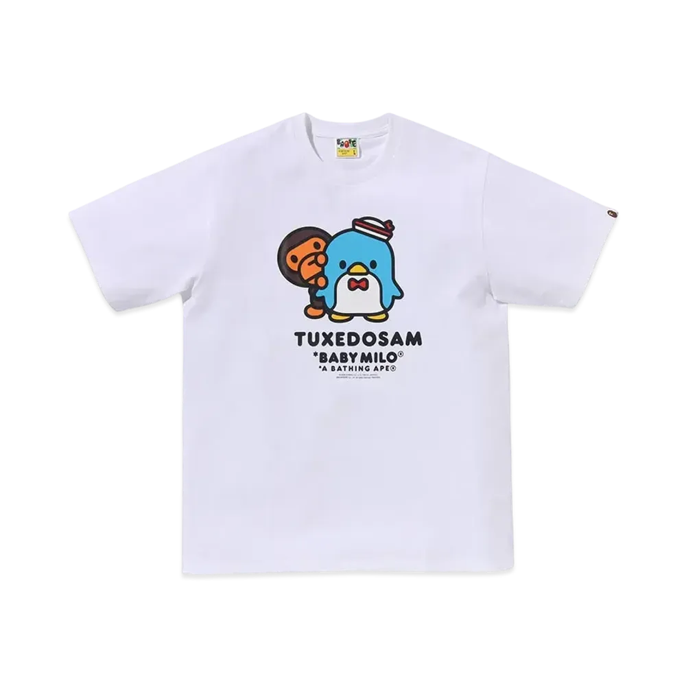 A BATHING APE Baby Milo x Tuxedosam Tee "White"