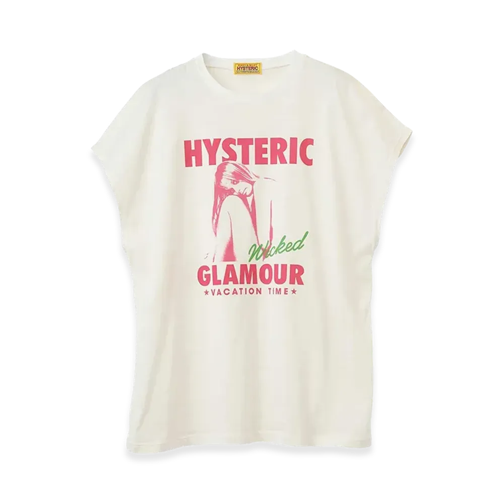 HYSTERIC GLAMOUR Women's Vacation Time T-Shirt "White"