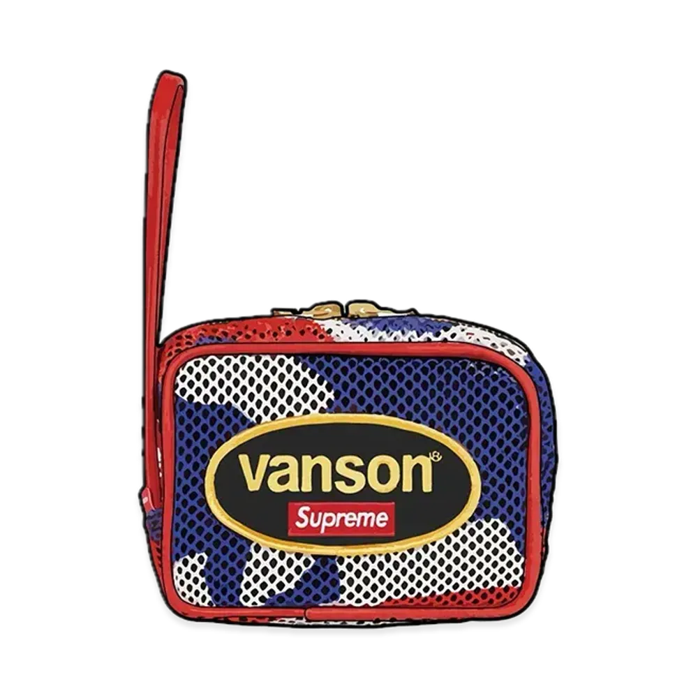 Supreme x Vanson Leathers Cordura Mesh Wrist Bag "Red Camo"