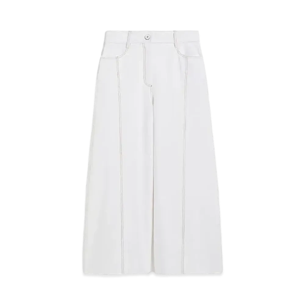 Max Mara Foster Denim Look Jersey Pants "White"