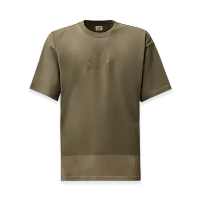 C.P. Company 24/1 Jersey Short Sleeve Printed Logo T-Shirt "Gunmetal Grey"
