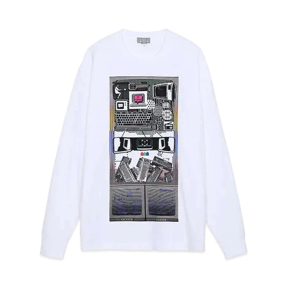 Cav Empt (C.E) MD TRANSMITTER LONG SLEEVE T "White"