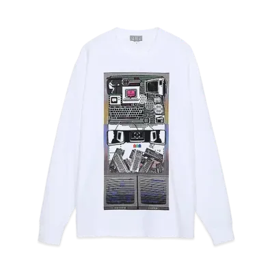 Cav Empt (C.E) MD TRANSMITTER LONG SLEEVE T "White"