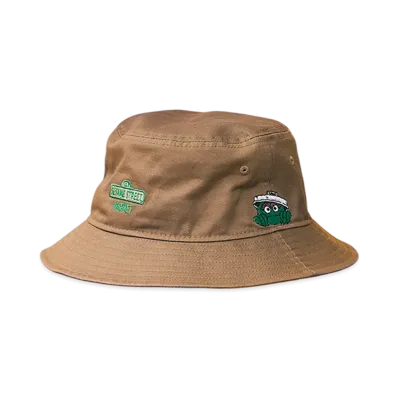 NEW ERA x SESAME STREET MARKET Collaboration Message Bucket Hat "Beige"