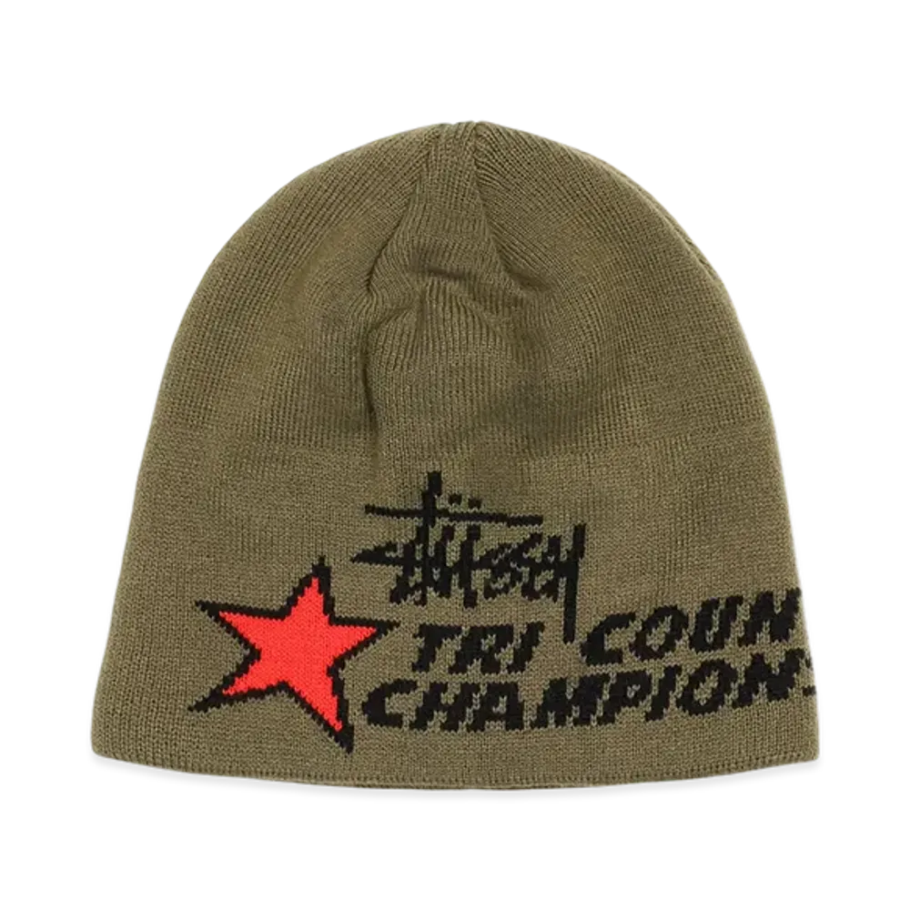 Stussy Skullcap Tri County "Army Green"
