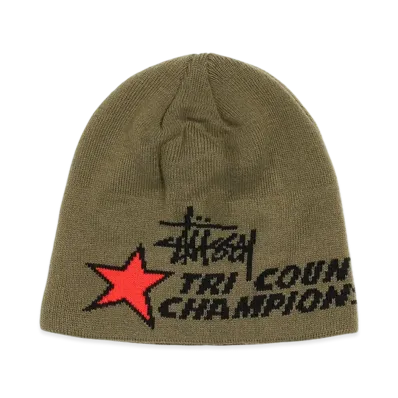 Stussy Skullcap Tri County "Army Green"