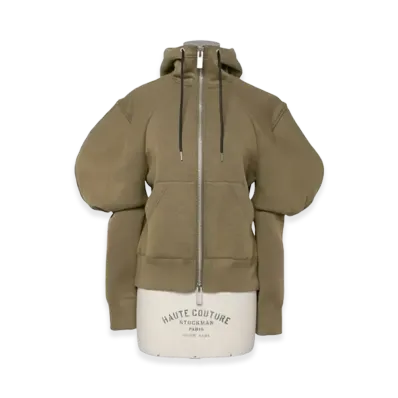 sacai Sponge Sweat Hoodie "Taupe"
