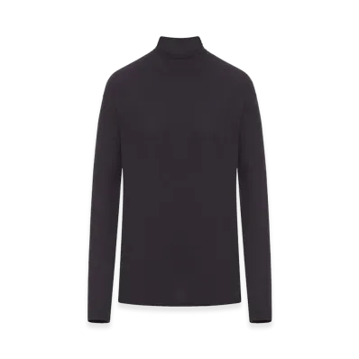 LEMAIRE Women's Long Sleeve Foulard Top In Jersey "Basalt"