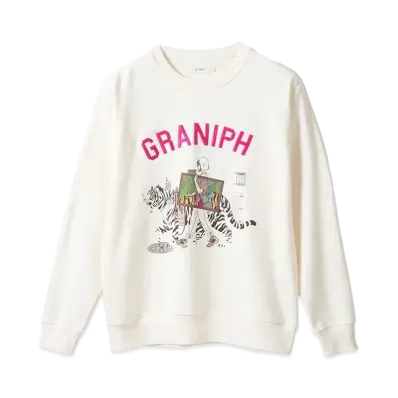 graniph x Yusuke Nakamura Fleece Sweatshirt "White"