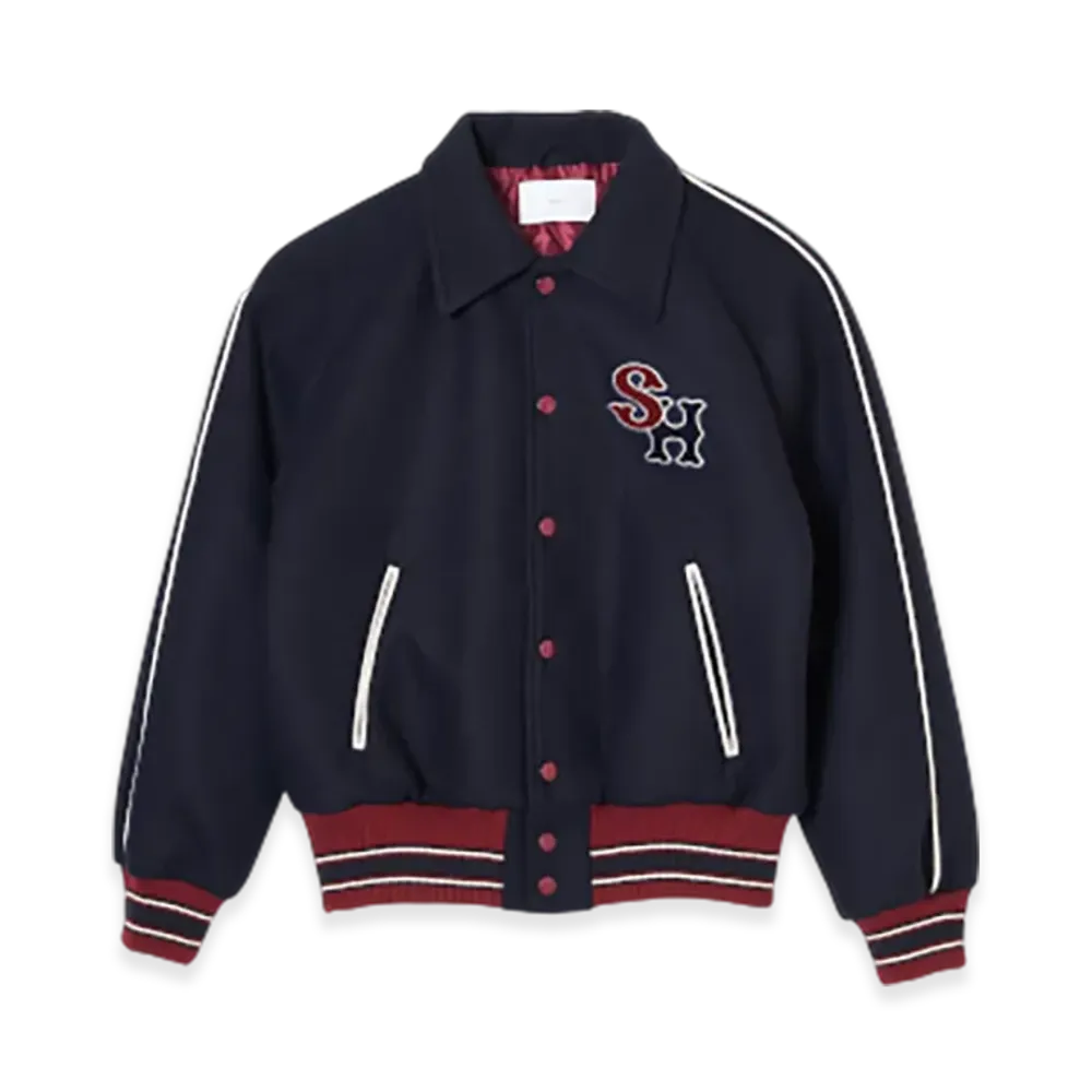 SUGARHILL Melton Studium Jacket "Navy"