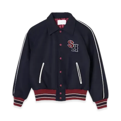 SUGARHILL Melton Studium Jacket "Navy"