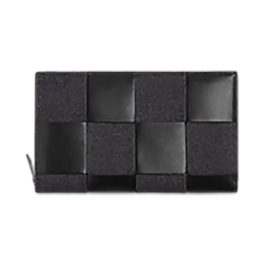 Bottega Veneta Cassette Zip Around Wallet "Dark Indigo/Black"