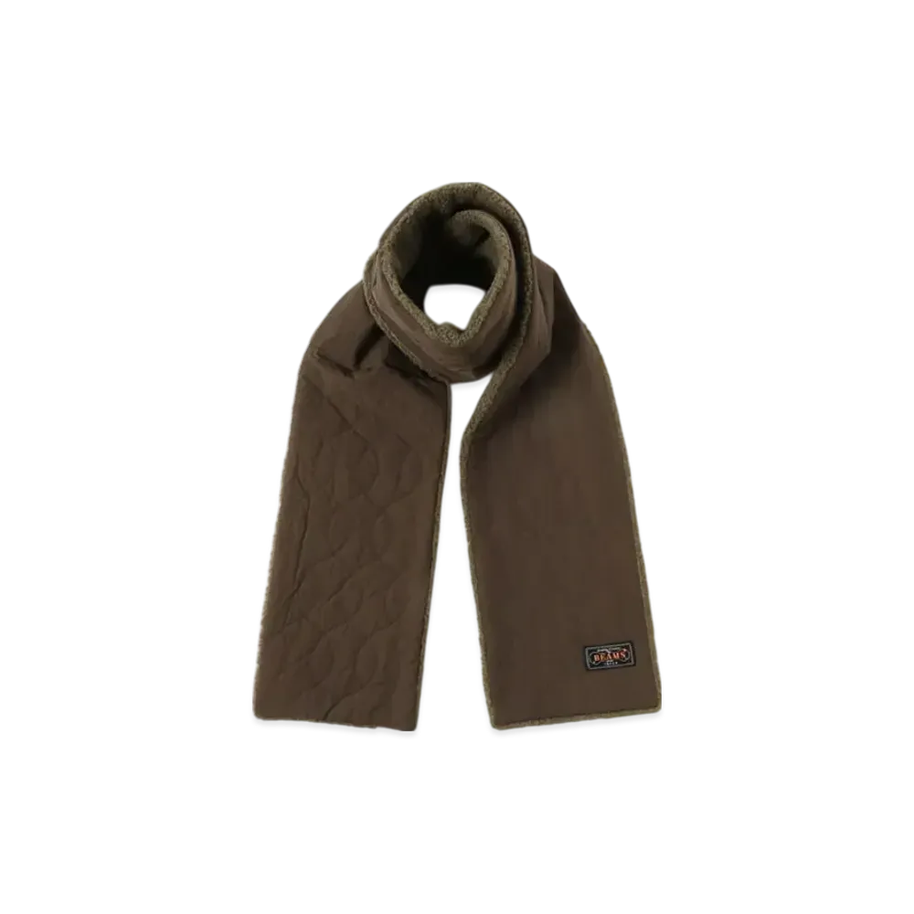 BEAMS Boa Quilt Muffler "Olive"