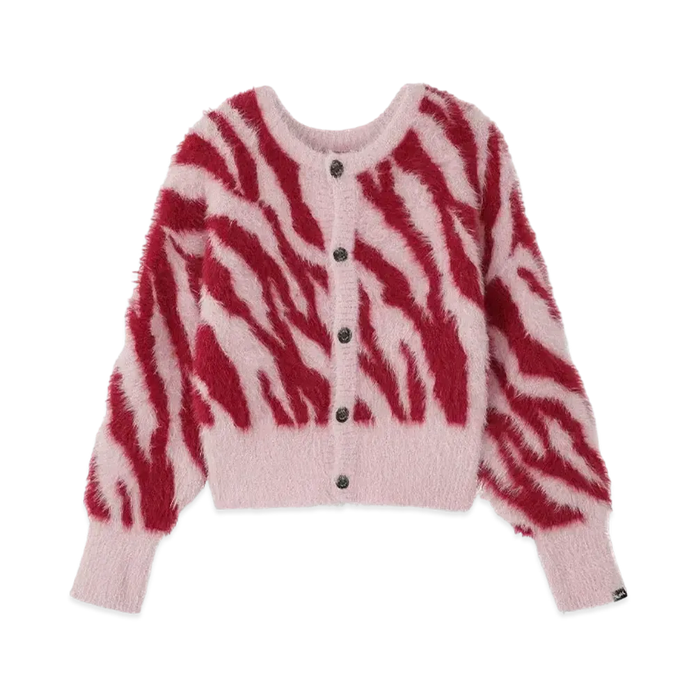 X-Girl Zebra 2Way Knit Cardigan "Pink"