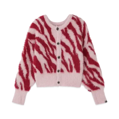 X-Girl Zebra 2Way Knit Cardigan "Pink"