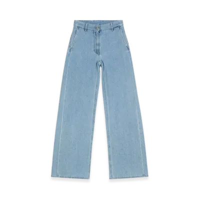 MM6 Maison Margiela Women's Mid Rise Jeans "Pale Blue"