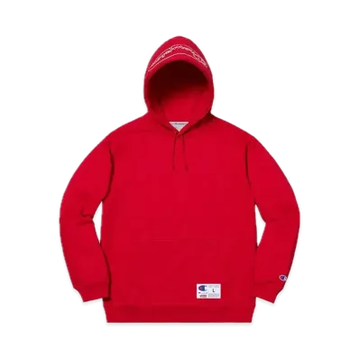 Supreme x Champion Outline Hooded Sweatshirt "Dark Red"