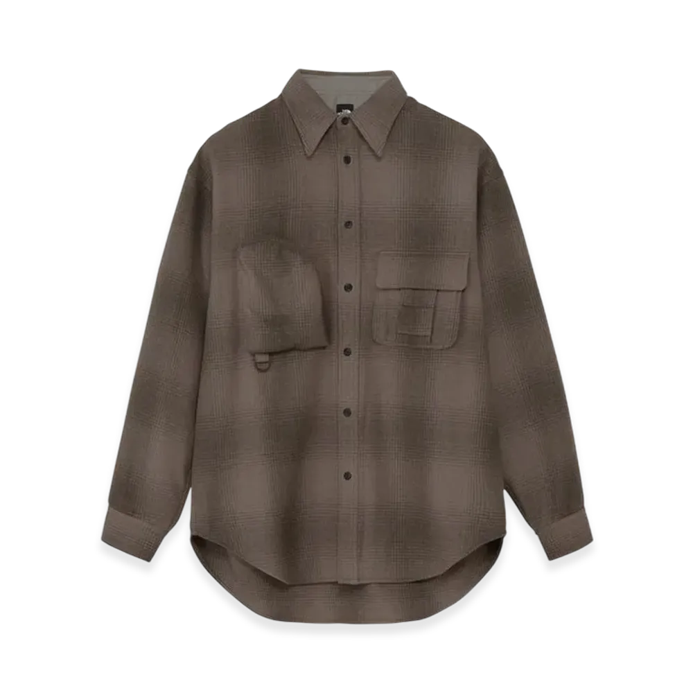 The North Face Long Sleeve Wool Field Utility Shirt "Mushroom Ombre"