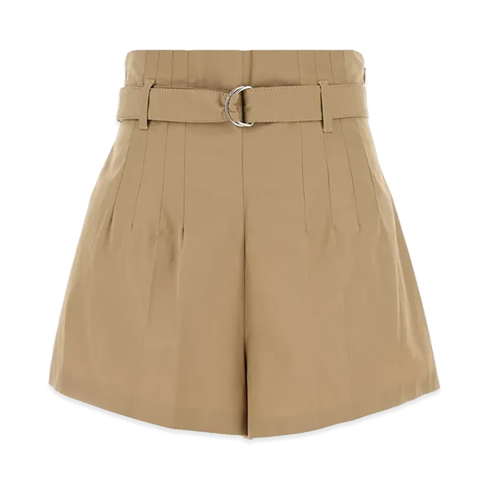 PRADA Women's Poplin Shorts "Camel"