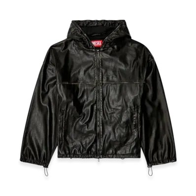 Diesel J-Antil Distressed Hooded Jacket "Black"