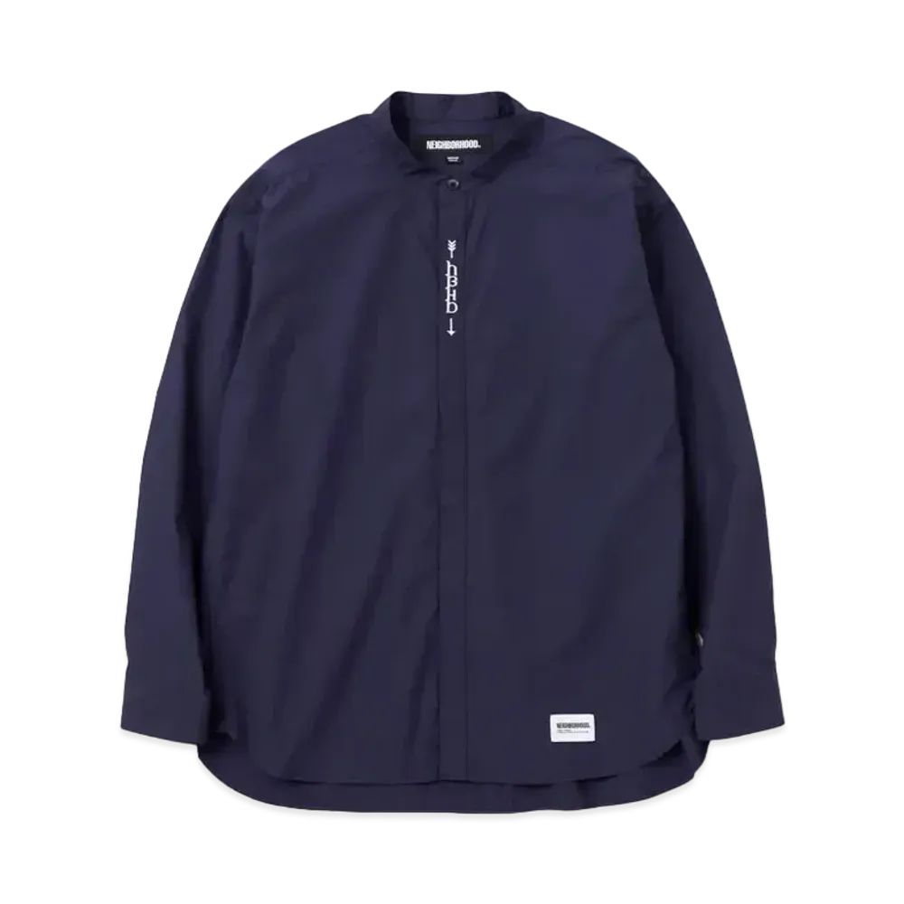 NEIGHBORHOOD Bandcollar Shirt LS "Navy"