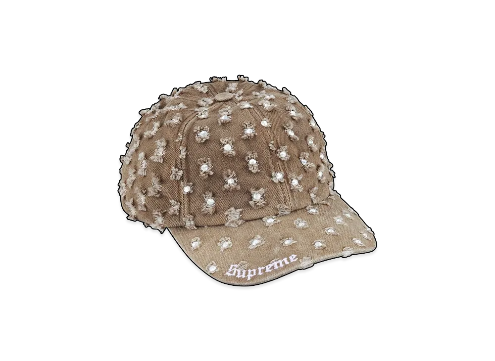 Supreme Hole Punch Rhinestone Denim 6-Panel "Brown"