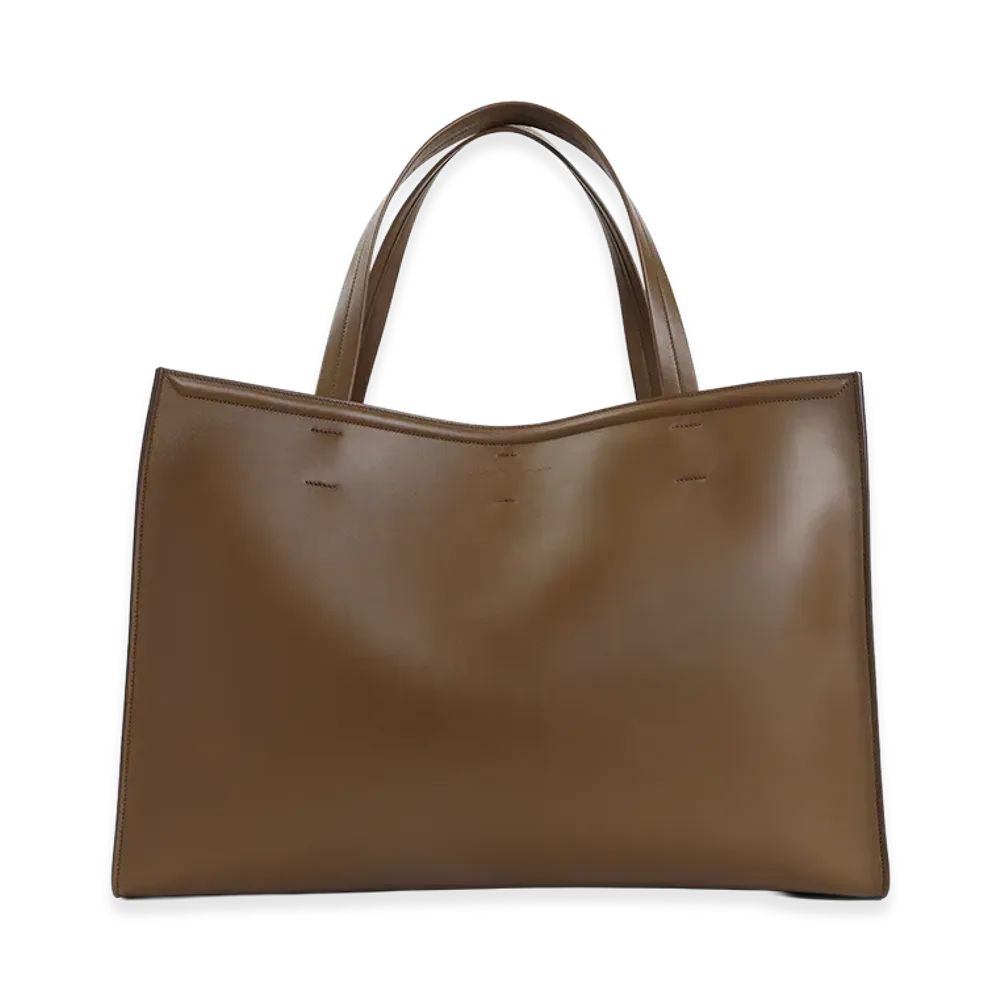 PHOEBE PHILO Large Slouch Cabas Tote Bag "Brown"