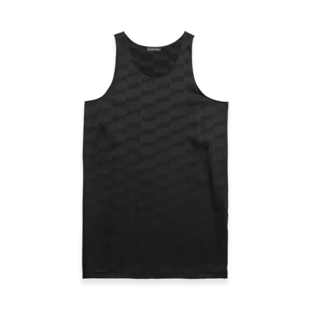 BALENCIAGA Women's BB Monogram Tank Top Dress "Black"