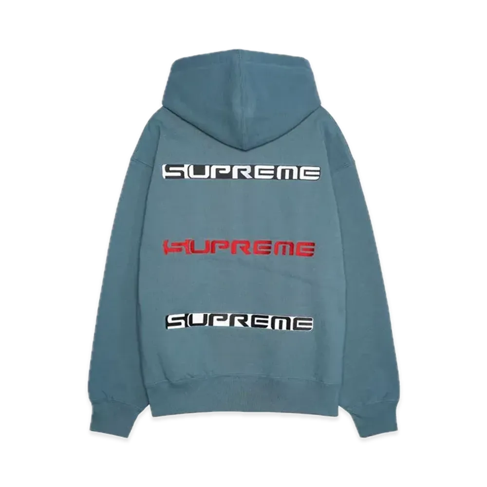 Supreme AOI Stacked Hooded Sweatshirt "Slate"