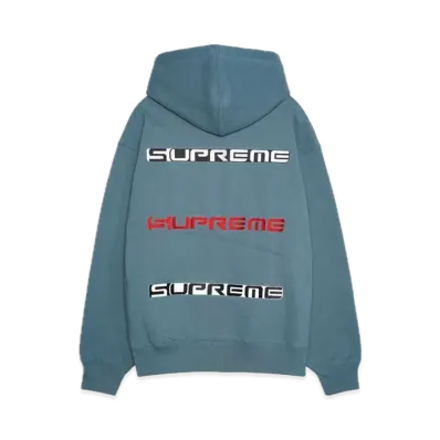 Supreme AOI Stacked Hooded Sweatshirt "Slate"