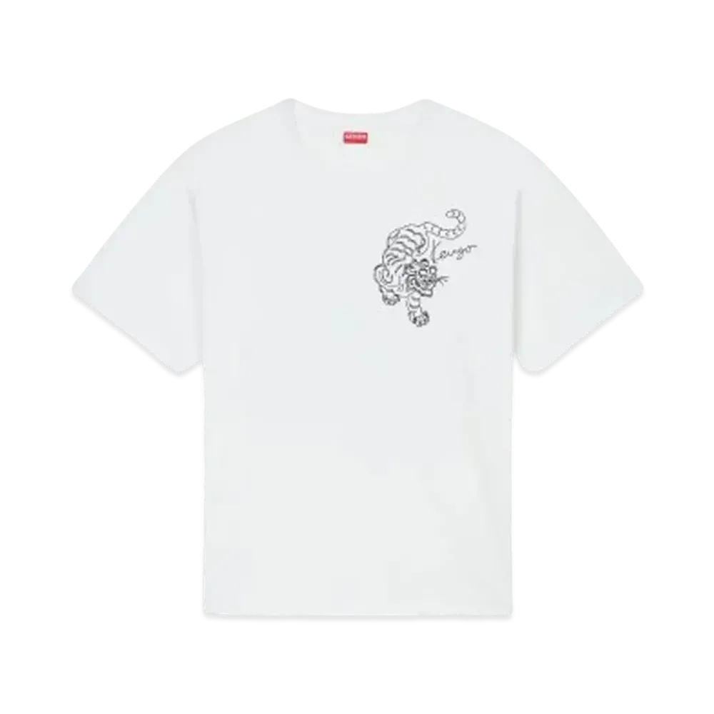 KENZO 'Star Tiger' Embroidery Oversize T-shirt "Off White"